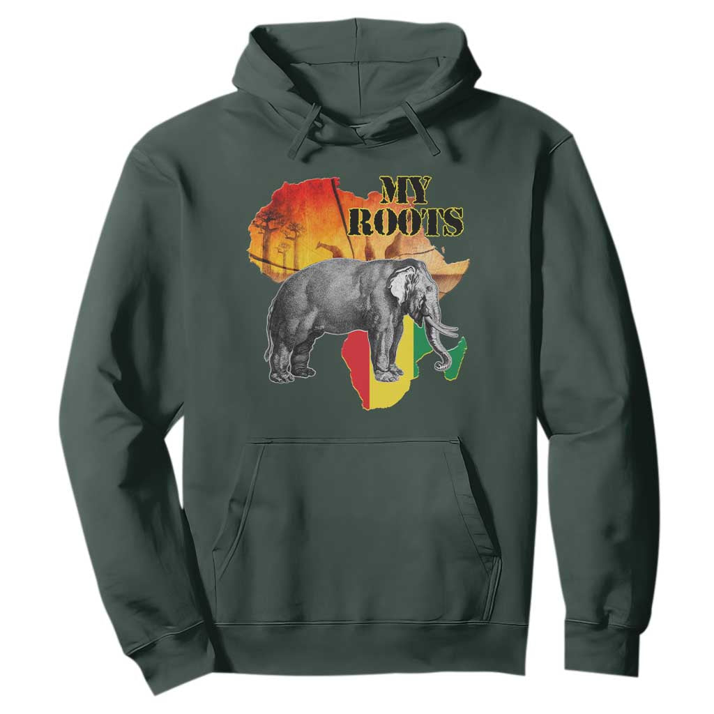 Africa Roots Hoodie My Roots Africa Map Black History Elephant Safari