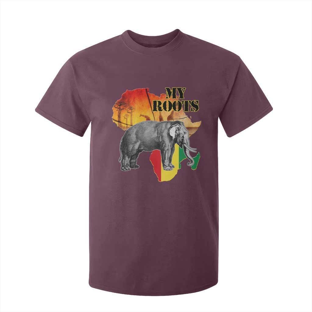 Africa Roots T Shirt For Kid My Roots Africa Map Black History Elephant Safari