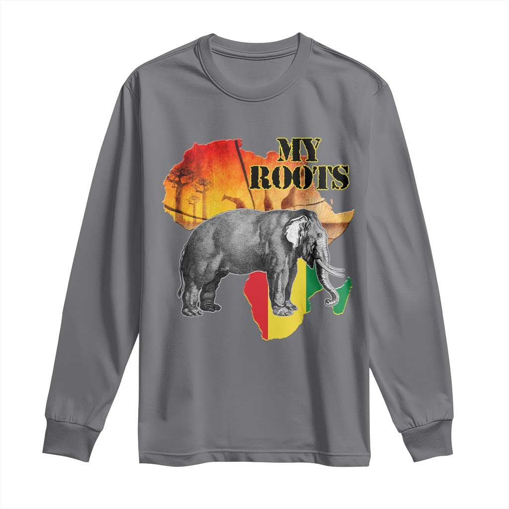 Africa Roots Long Sleeve Shirt My Roots Africa Map Black History Elephant Safari