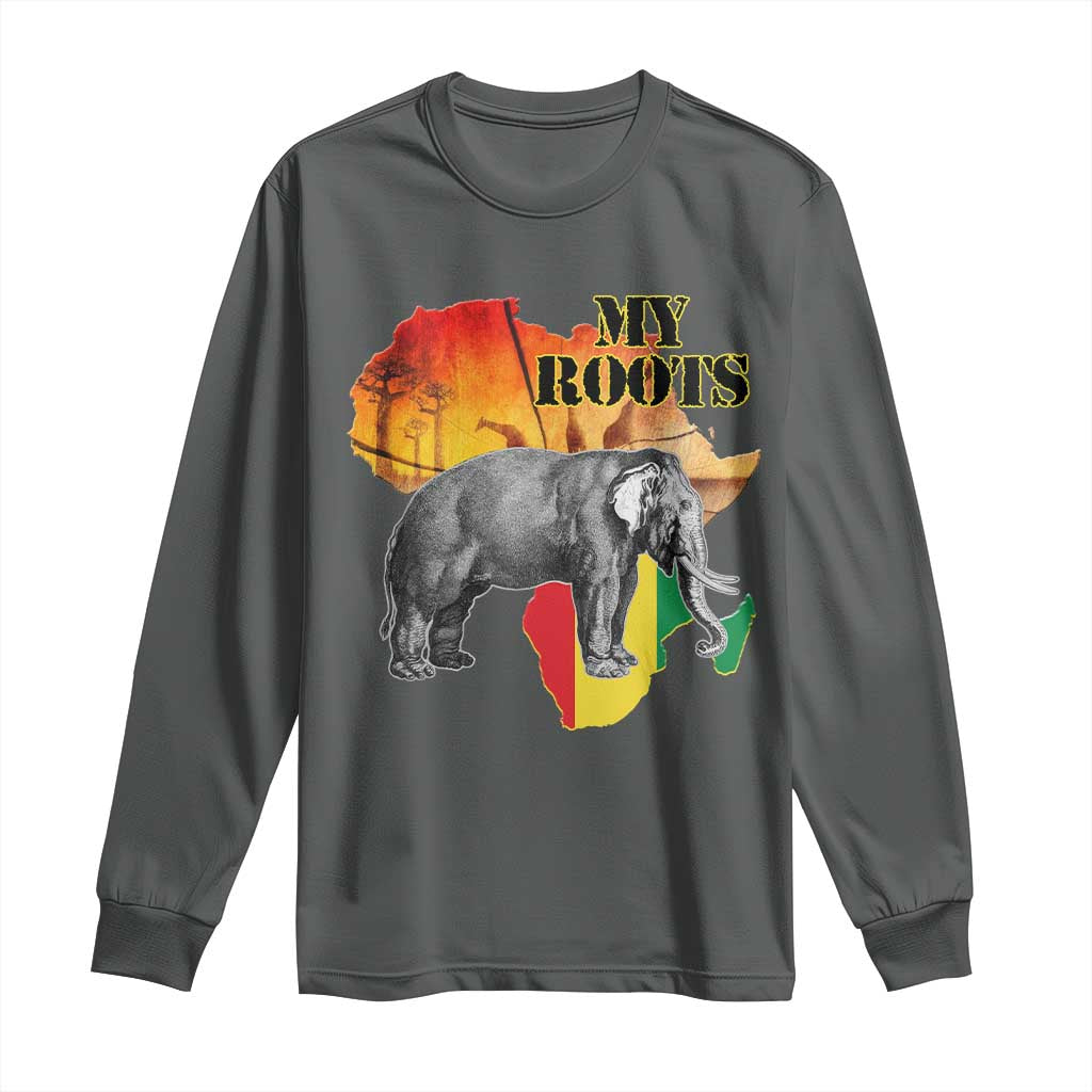 Africa Roots Long Sleeve Shirt My Roots Africa Map Black History Elephant Safari