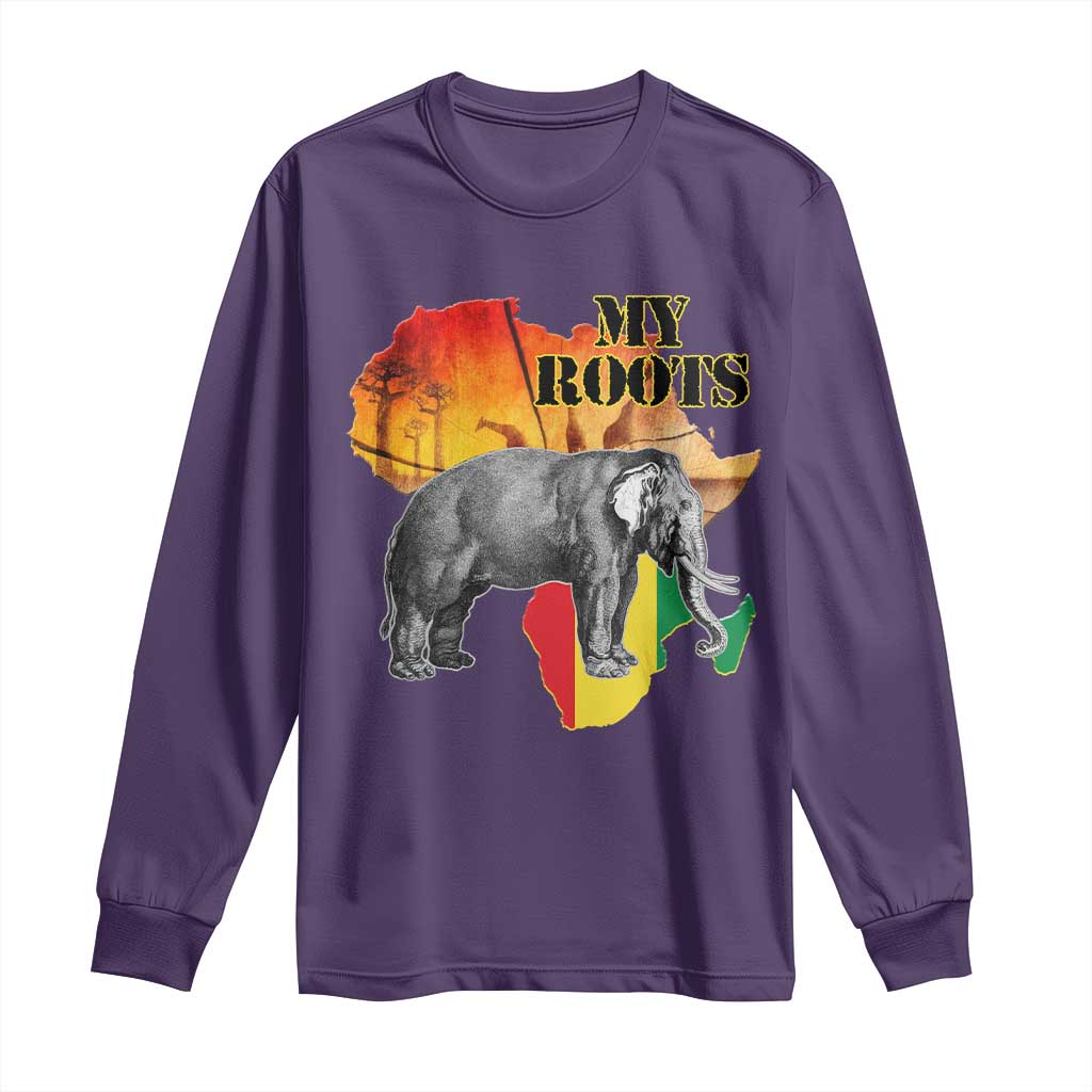 Africa Roots Long Sleeve Shirt My Roots Africa Map Black History Elephant Safari