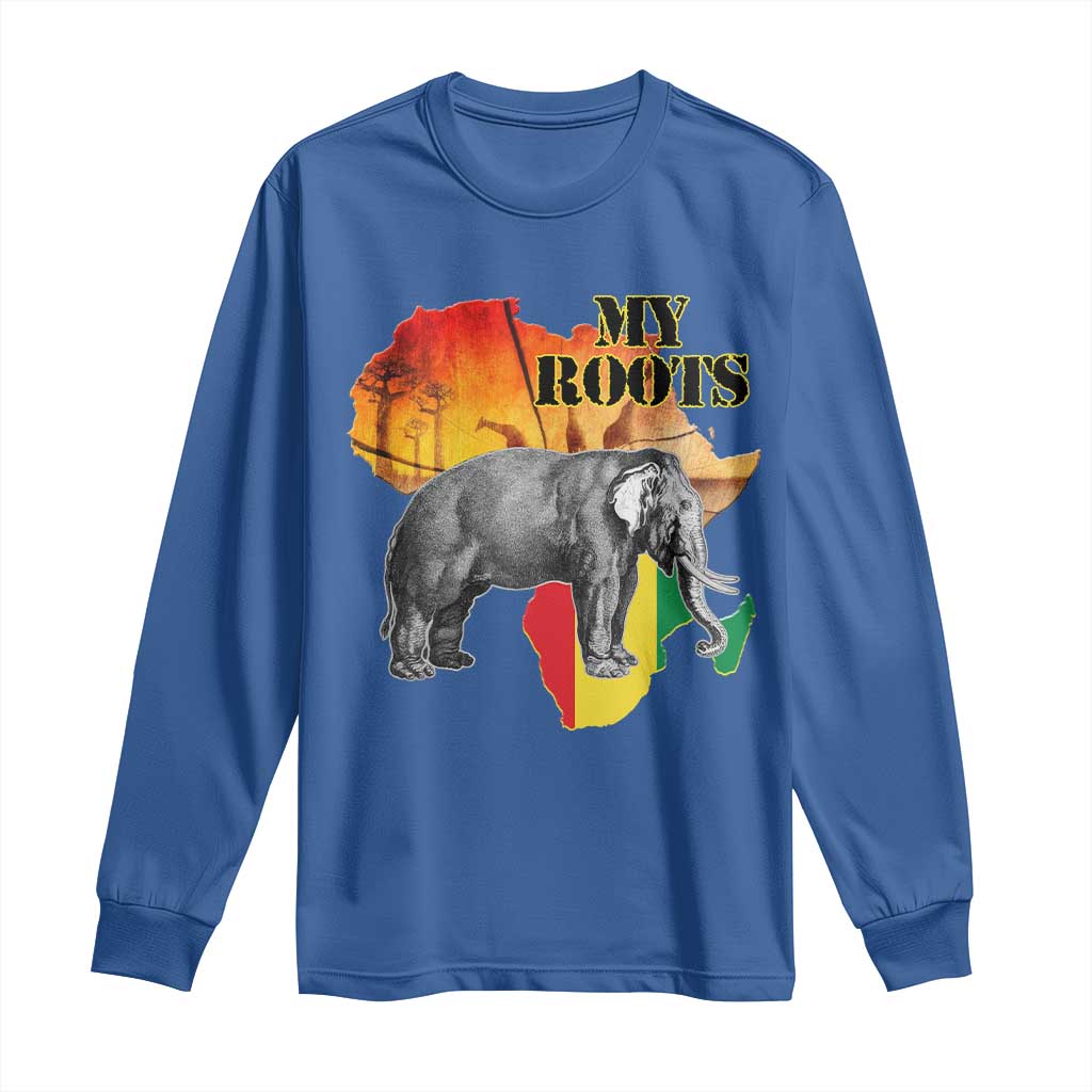 Africa Roots Long Sleeve Shirt My Roots Africa Map Black History Elephant Safari