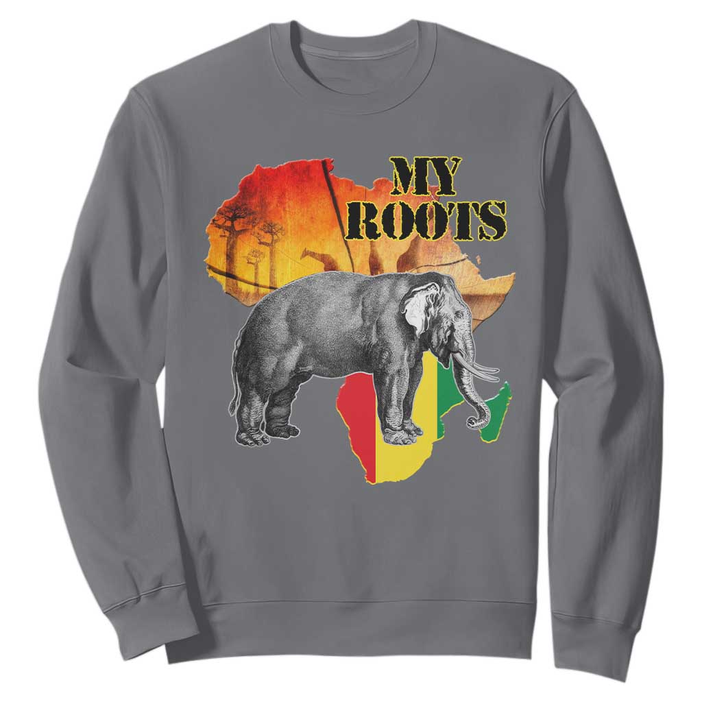 Africa Roots Sweatshirt My Roots Africa Map Black History Elephant Safari