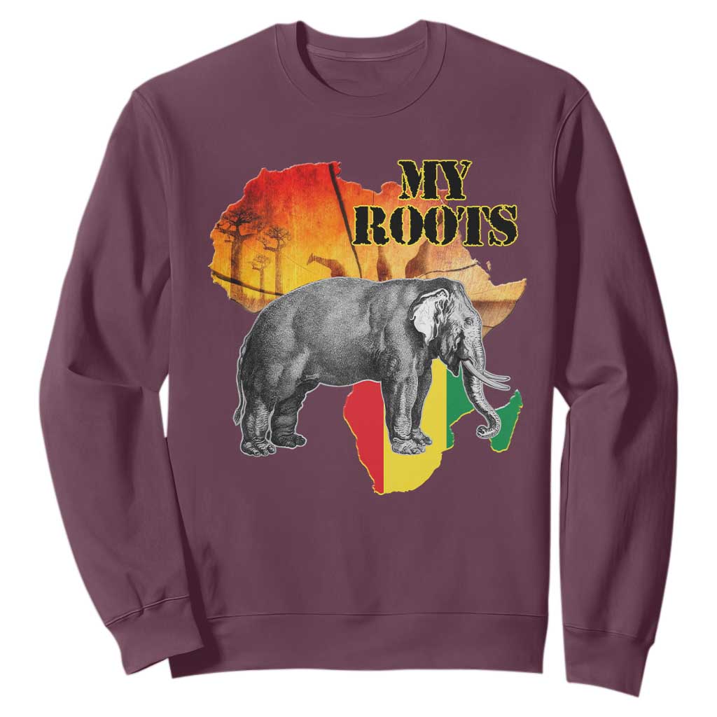 Africa Roots Sweatshirt My Roots Africa Map Black History Elephant Safari