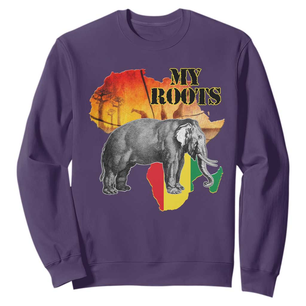 Africa Roots Sweatshirt My Roots Africa Map Black History Elephant Safari