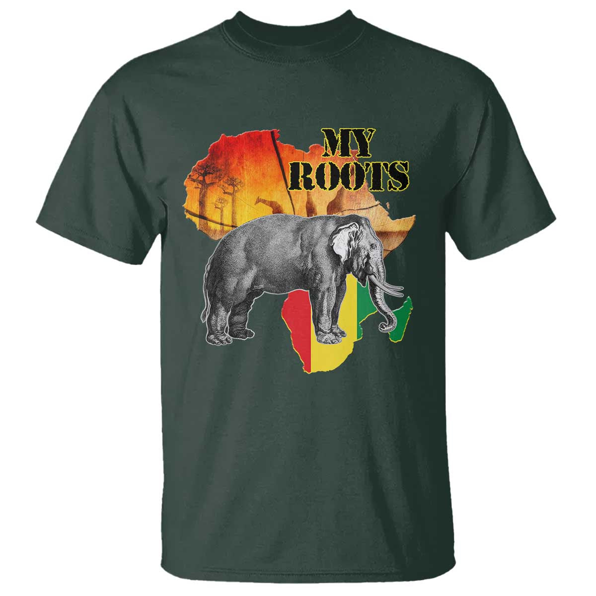 Africa Roots T Shirt My Roots Africa Map Black History Elephant Safari