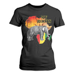 Africa Roots T Shirt For Women My Roots Africa Map Black History Elephant Safari