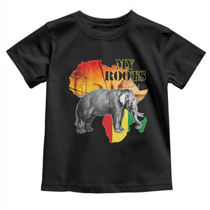 Africa Roots Toddler T Shirt My Roots Africa Map Black History Elephant Safari