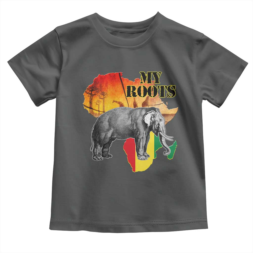 Africa Roots Toddler T Shirt My Roots Africa Map Black History Elephant Safari
