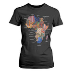 African Culture Black Fabrics T Shirt For Women African American Heritage