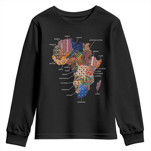 African Culture Black Fabrics Youth Sweatshirt African American Heritage