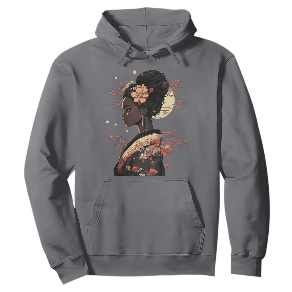 African American Geisha Kimono Blasian Japanese Sakura Hoodie