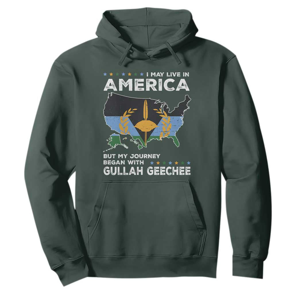 I May Live In America But My Journey Began With Gullah Geechee Hoodie Gullah Geechee Pride
