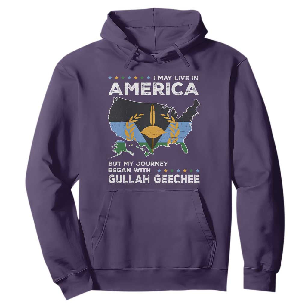 I May Live In America But My Journey Began With Gullah Geechee Hoodie Gullah Geechee Pride