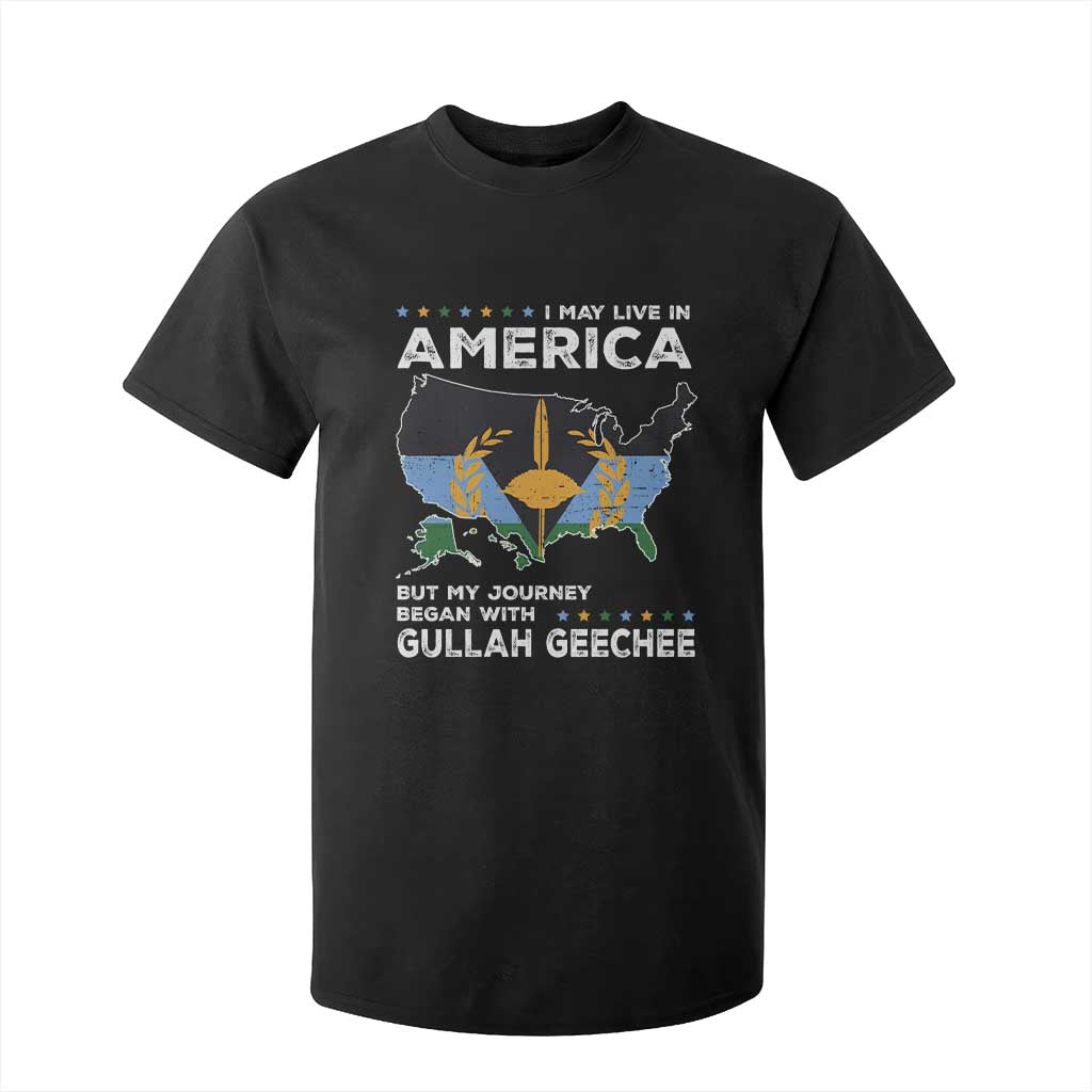 I May Live In America But My Journey Began With Gullah Geechee T Shirt For Kid Gullah Geechee Pride