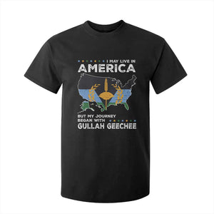 I May Live In America But My Journey Began With Gullah Geechee T Shirt For Kid Gullah Geechee Pride
