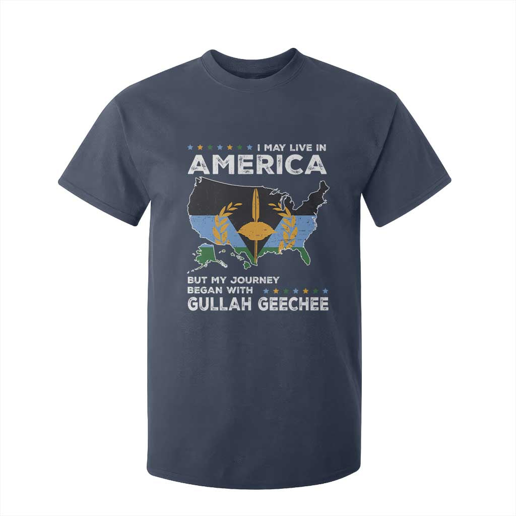 I May Live In America But My Journey Began With Gullah Geechee T Shirt For Kid Gullah Geechee Pride