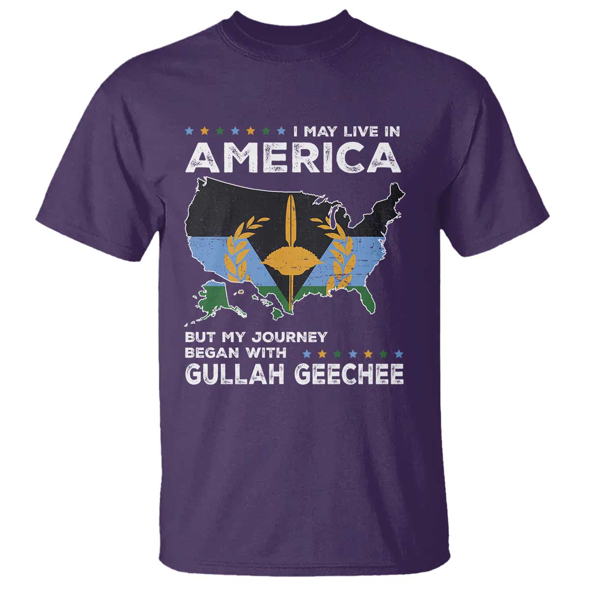 I May Live In America But My Journey Began With Gullah Geechee T Shirt Gullah Geechee Pride