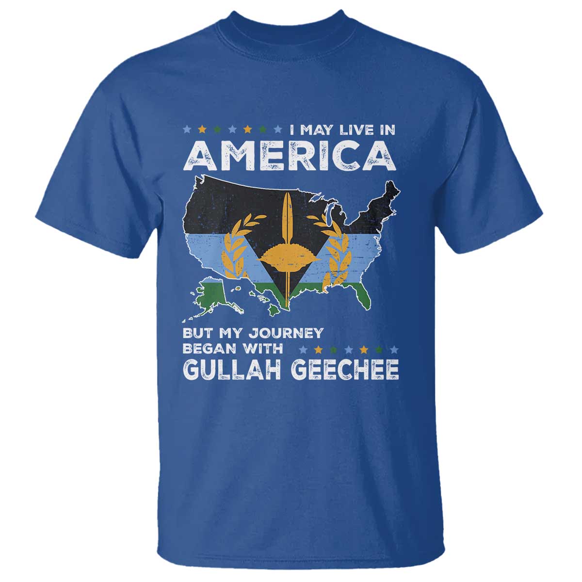 I May Live In America But My Journey Began With Gullah Geechee T Shirt Gullah Geechee Pride