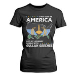 I May Live In America But My Journey Began With Gullah Geechee T Shirt For Women Gullah Geechee Pride