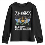 I May Live In America But My Journey Began With Gullah Geechee Youth Sweatshirt Gullah Geechee Pride