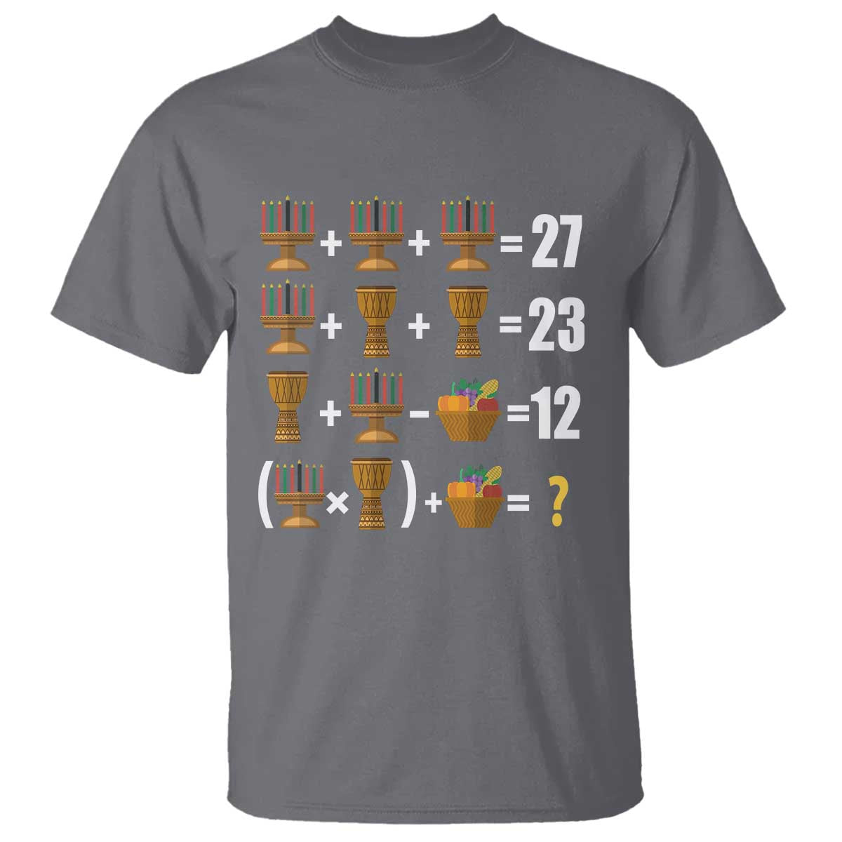 Funny 67 Kwanzaa Math T Shirt Six Seven Meme Kinara Candles African American Christmas - African Pride