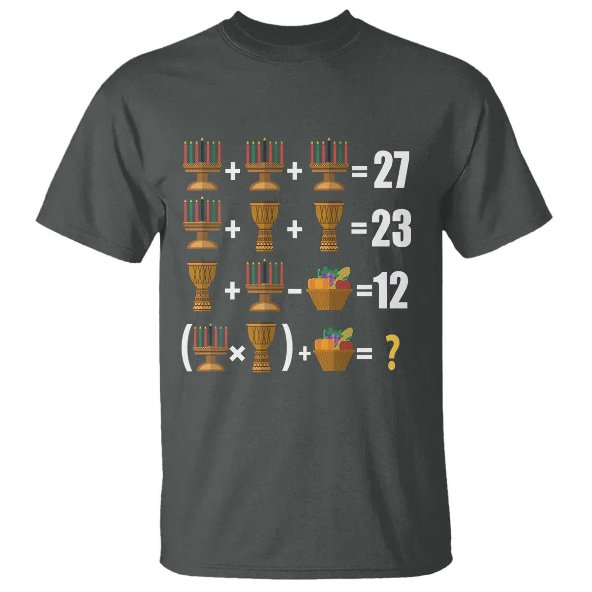 Funny 67 Kwanzaa Math T Shirt Six Seven Meme Kinara Candles African American Christmas - African Pride