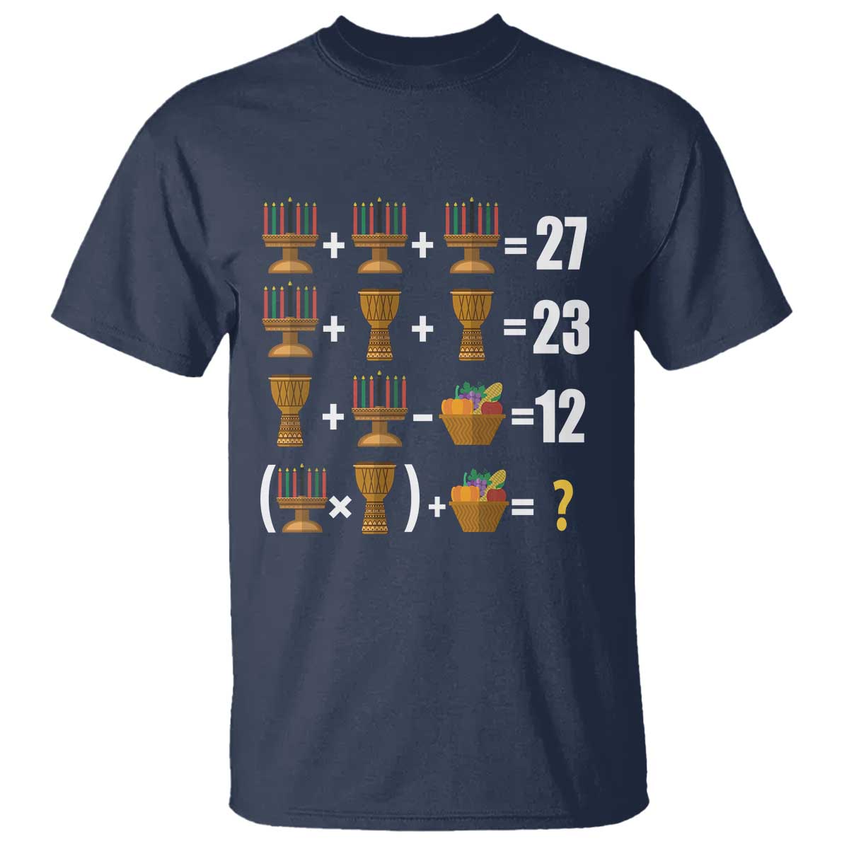 Funny 67 Kwanzaa Math T Shirt Six Seven Meme Kinara Candles African American Christmas - African Pride