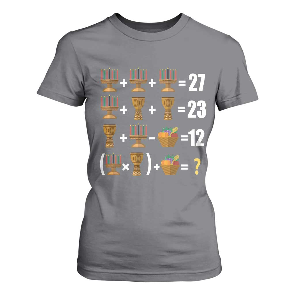 Funny 67 Kwanzaa Math T Shirt For Women Six Seven Meme Kinara Candles African American Christmas - African Pride