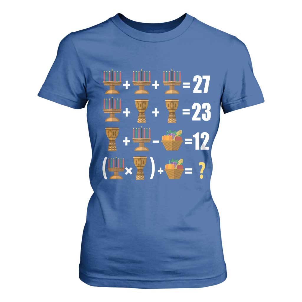 Funny 67 Kwanzaa Math T Shirt For Women Six Seven Meme Kinara Candles African American Christmas - African Pride