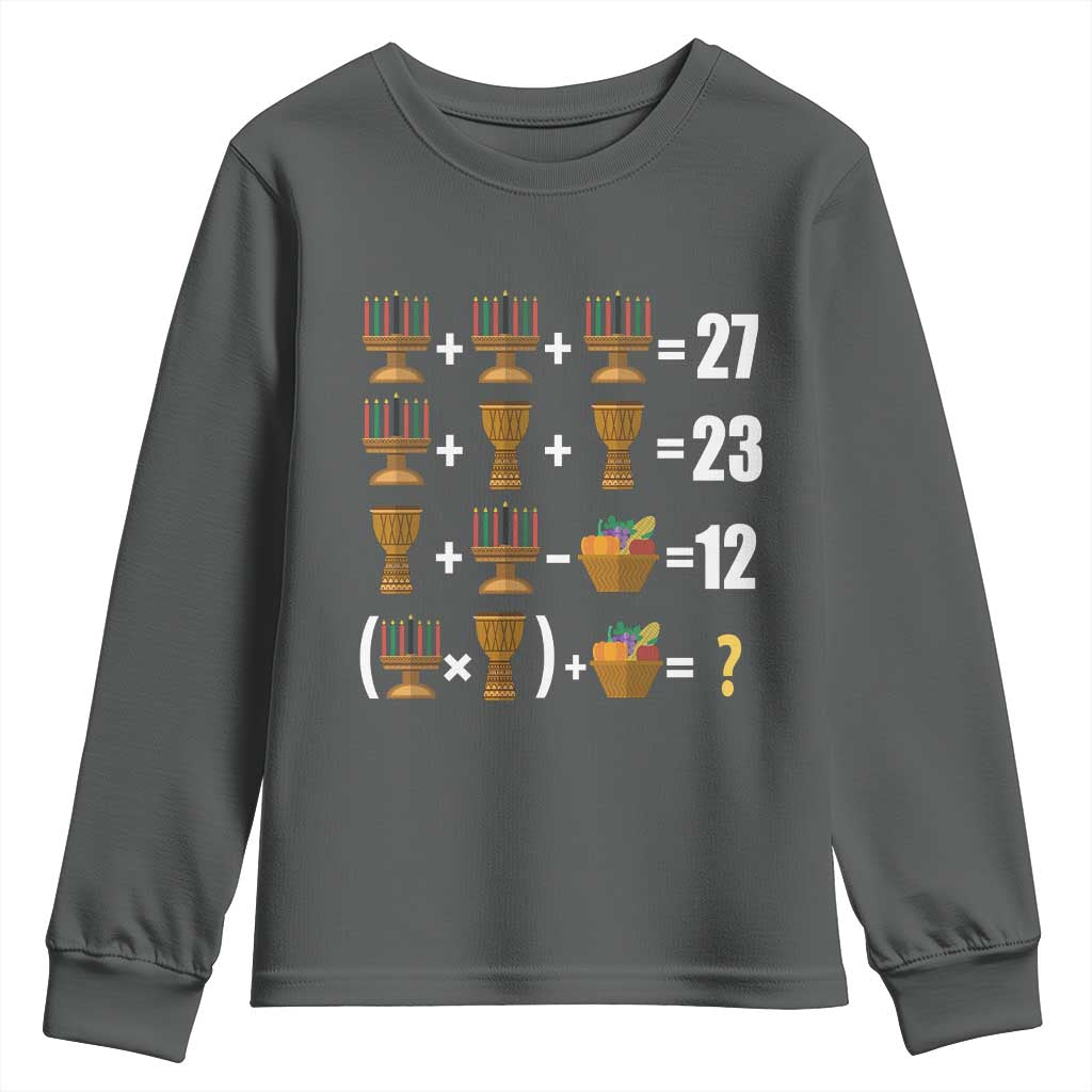 Funny 67 Kwanzaa Math Youth Sweatshirt Six Seven Meme Kinara Candles African American Christmas - African Pride