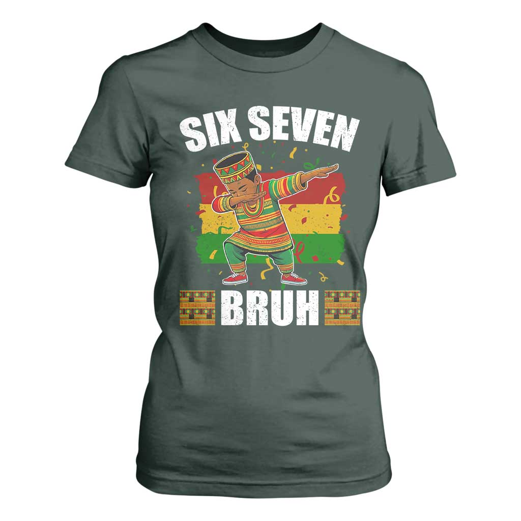Funny 67 Kwanzaa T Shirt For Women Six Seven Bruh Dabbing African Heritage - African Pride