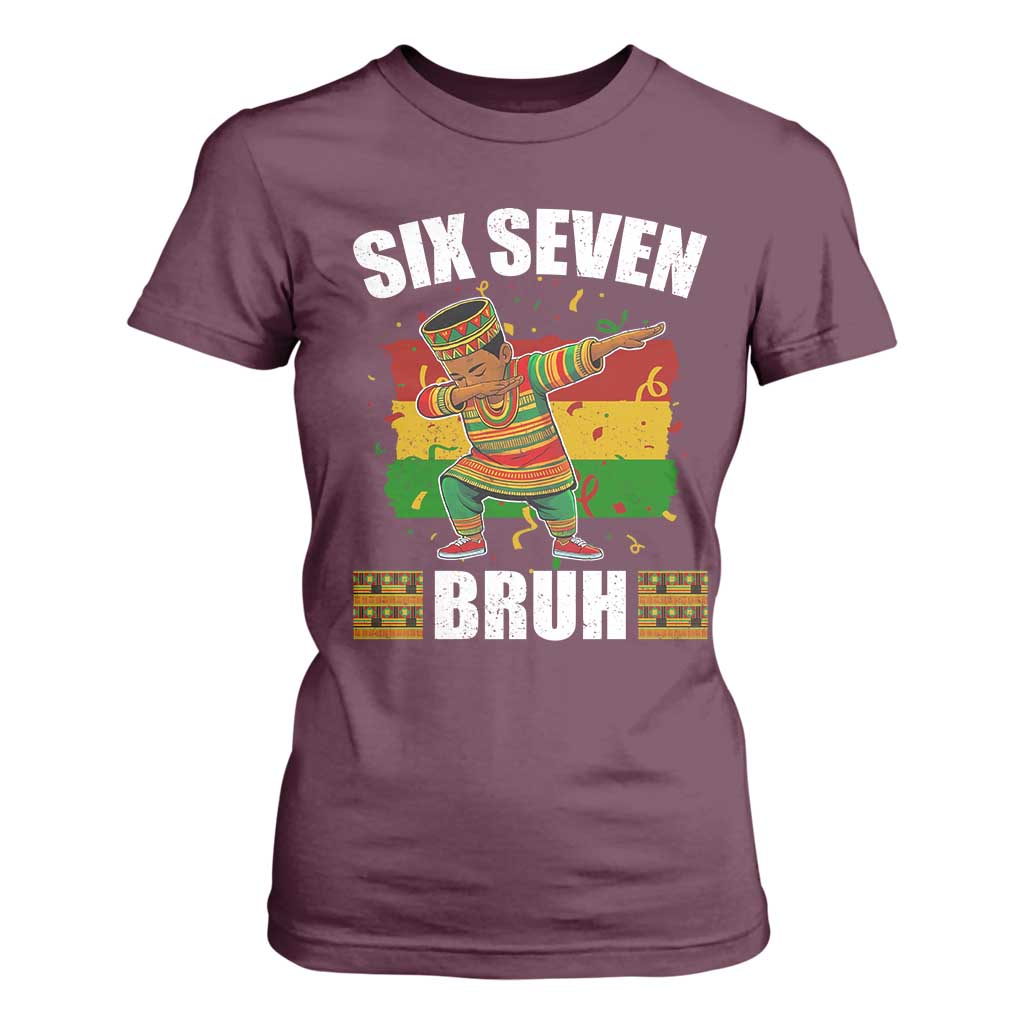 Funny 67 Kwanzaa T Shirt For Women Six Seven Bruh Dabbing African Heritage - African Pride