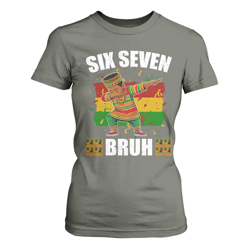 Funny 67 Kwanzaa T Shirt For Women Six Seven Bruh Dabbing African Heritage - African Pride