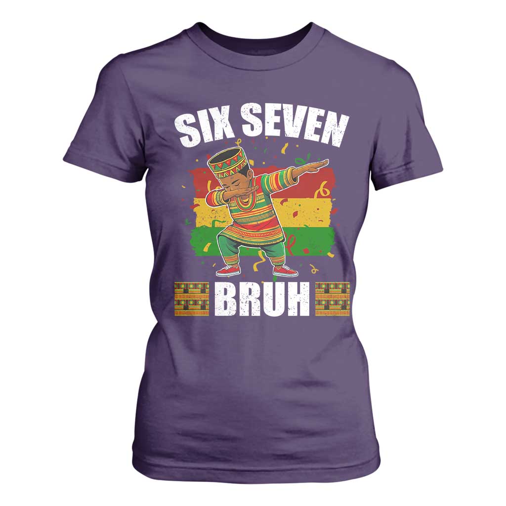 Funny 67 Kwanzaa T Shirt For Women Six Seven Bruh Dabbing African Heritage - African Pride