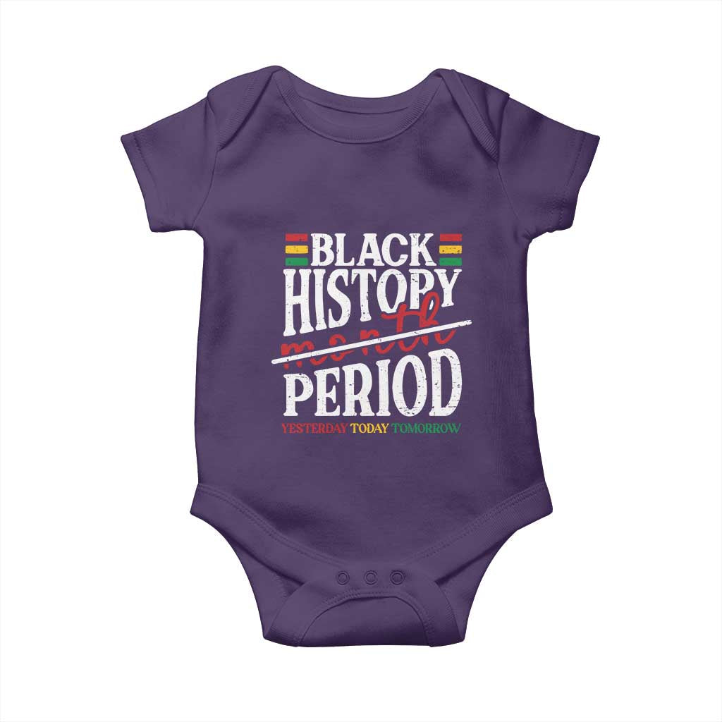 Funny Black History Period Yesterday Today Tomorrow Baby Onesie Pride African American Month
