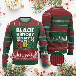Funny Black History Period Ugly Christmas Sweater Pride African American Month