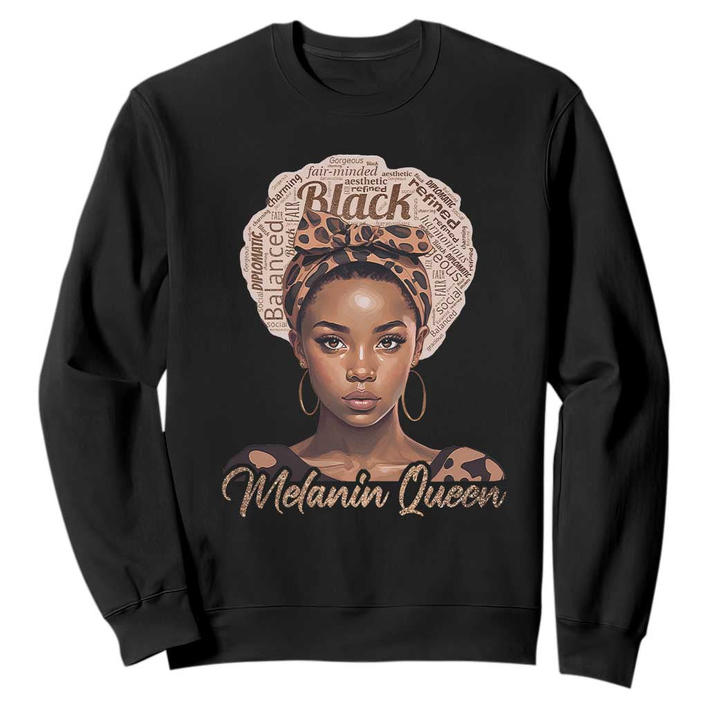 Melanin Queen Sweatshirt Proud African American
