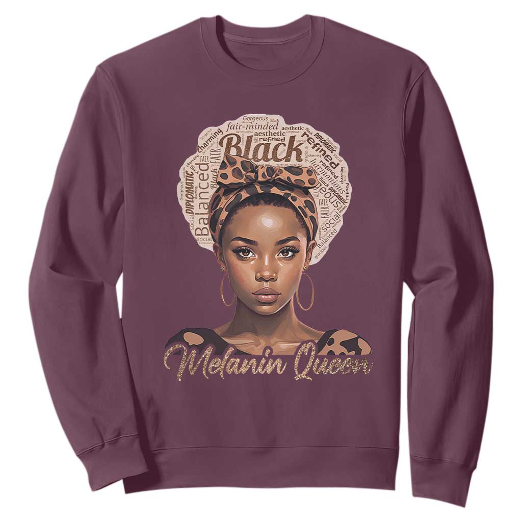Melanin Queen Sweatshirt Proud African American