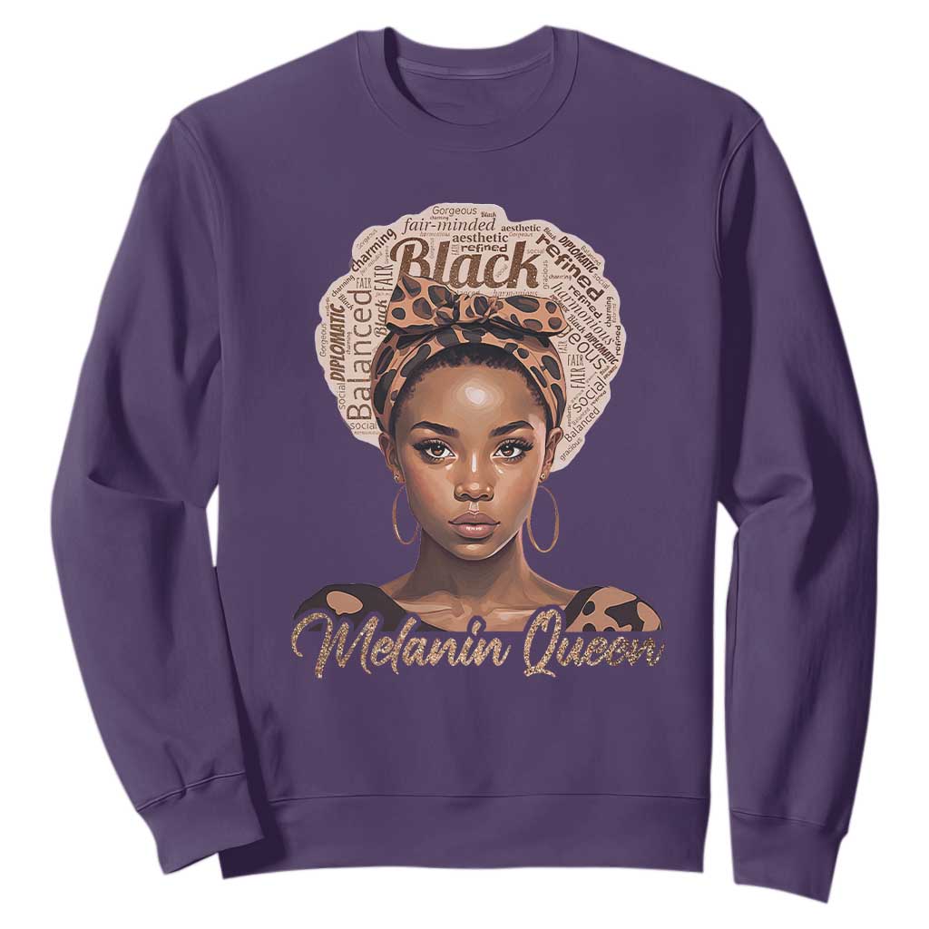 Melanin Queen Sweatshirt Proud African American