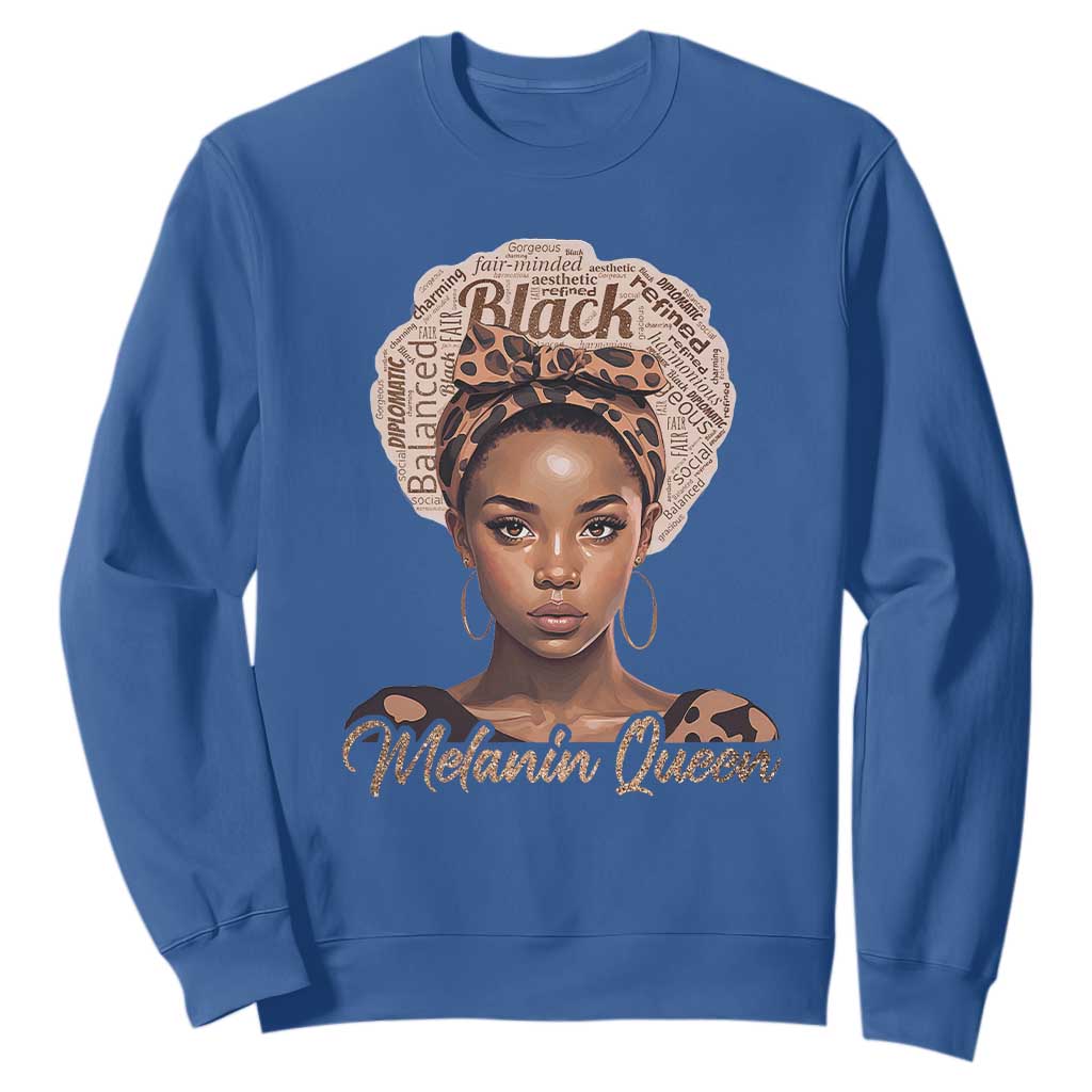 Melanin Queen Sweatshirt Proud African American