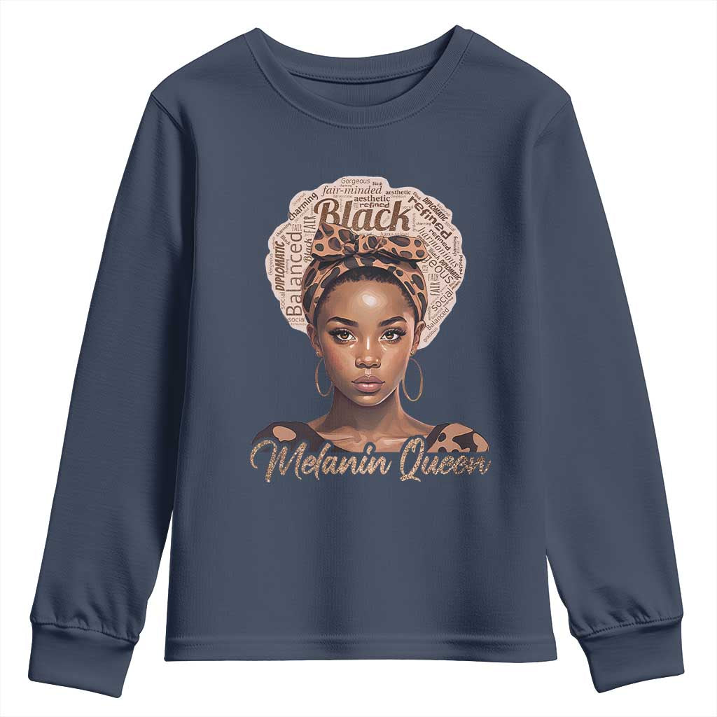 Melanin Queen Youth Sweatshirt Proud African American