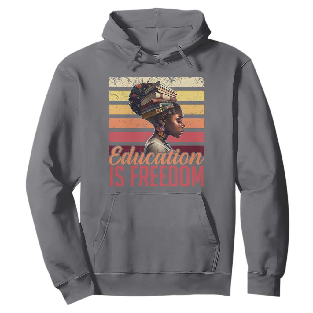 Education Is Freedom Hoodie Retro Black History Teacher