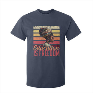 Education Is Freedom T Shirt For Kid Retro Black History Teacher