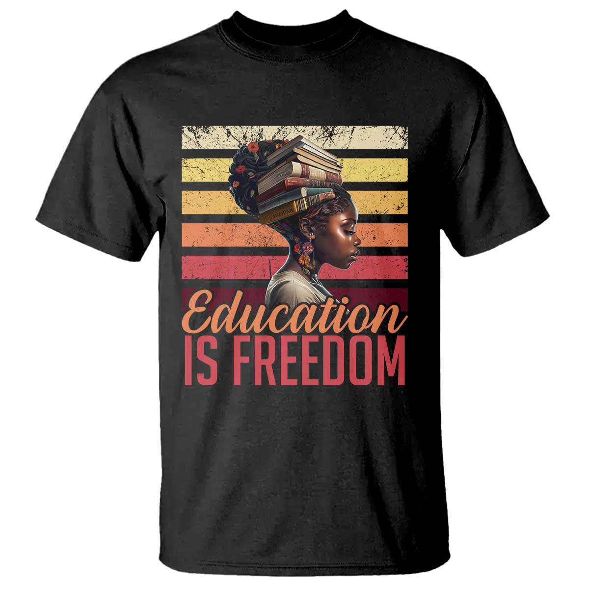 Education Is Freedom T Shirt Retro Black History Teacher