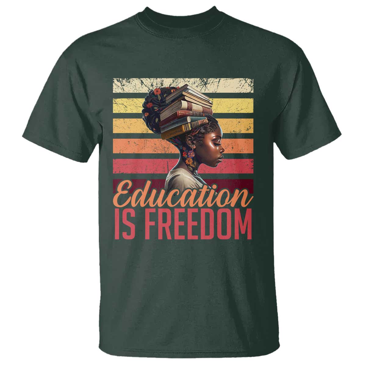 Education Is Freedom T Shirt Retro Black History Teacher