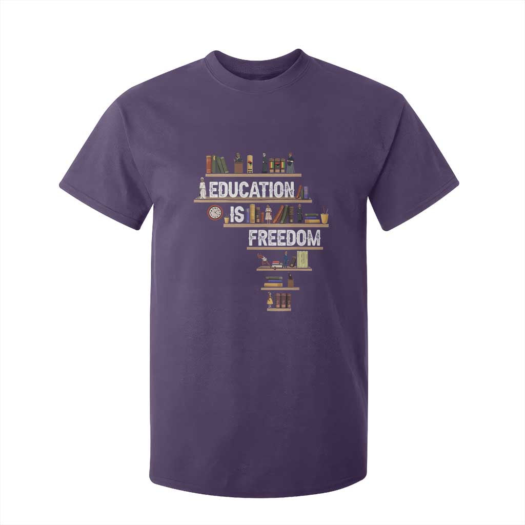 Education Is Freedom T Shirt For Kid Black History Month Teacher Black Leaders Figure