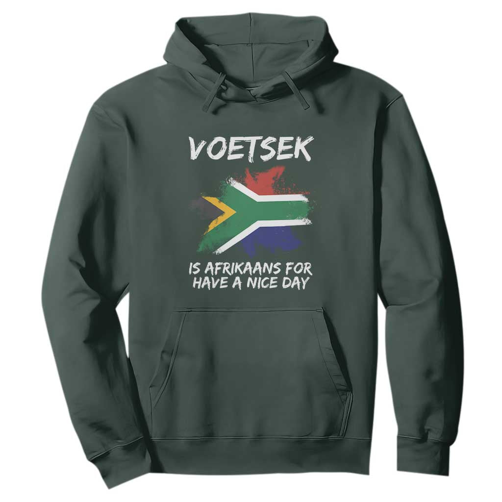 Funny Voetsek Is Afrikaans For Have A Nice Day Hoodie Saffa Flag