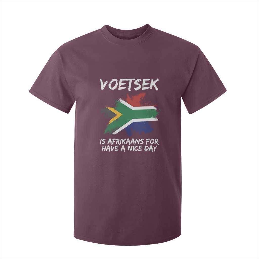 Funny Voetsek Is Afrikaans For Have A Nice Day T Shirt For Kid Saffa Flag