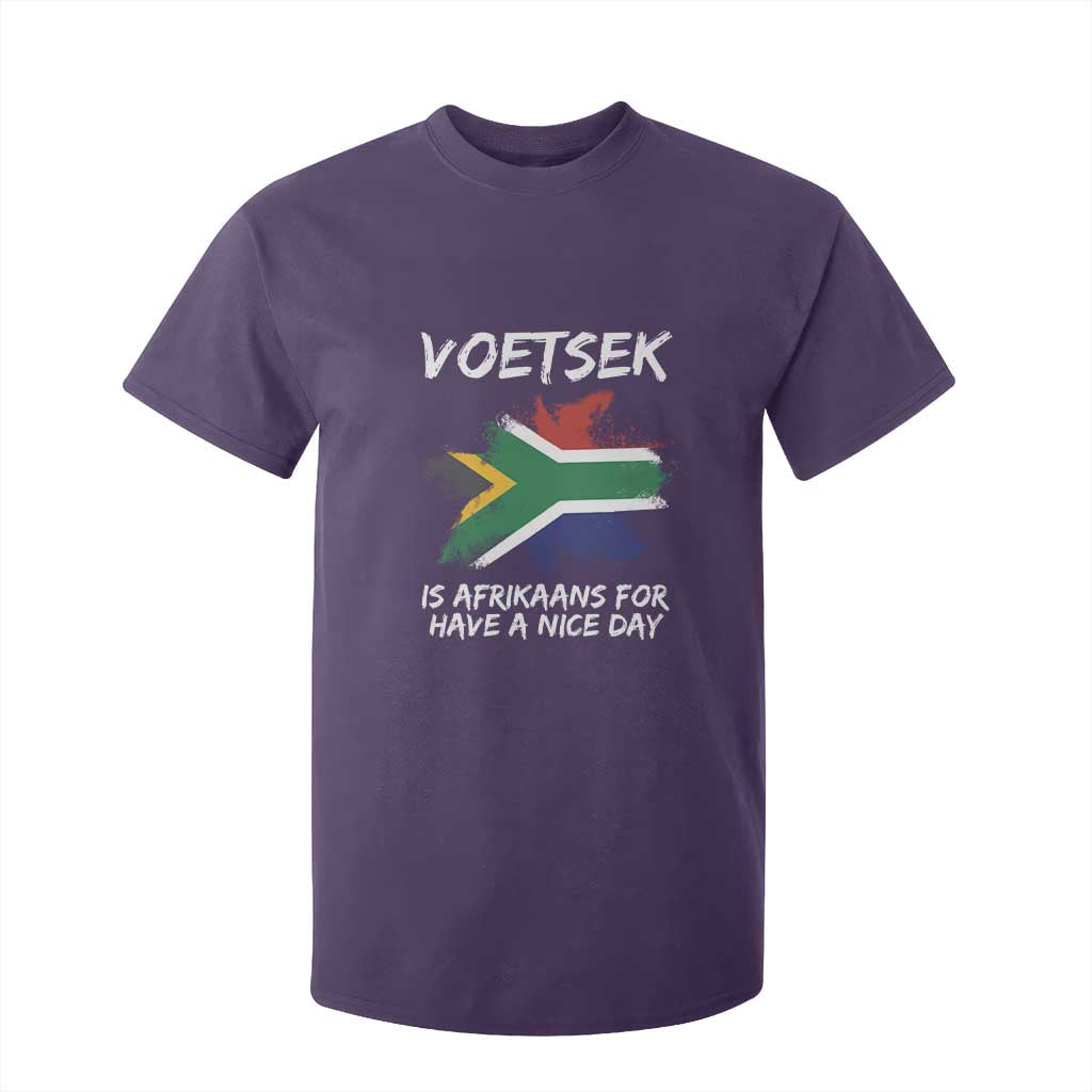 Funny Voetsek Is Afrikaans For Have A Nice Day T Shirt For Kid Saffa Flag